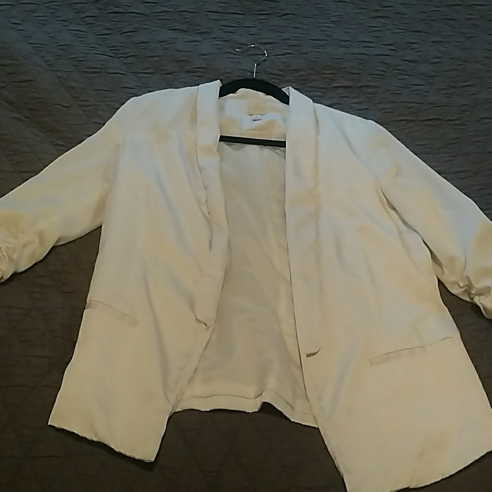 White Silky Blazer